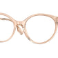 Burberry JEAN BE2349F Round Eyeglasses  3358-PEACH 53-18-140 - Color Map light brown