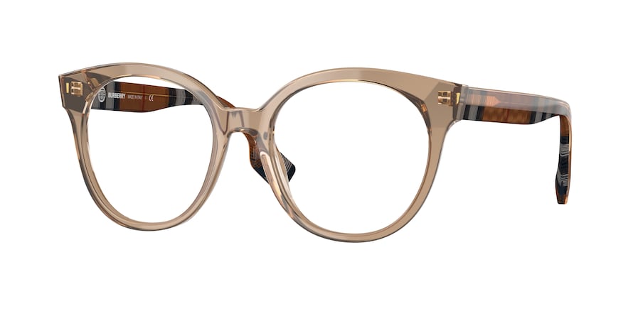 Burberry JACQUELINE BE2356F Round Eyeglasses  3992-BROWN 51-18-140 - Color Map brown