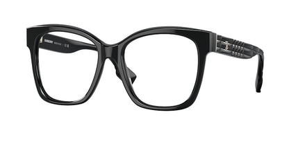 Burberry SYLVIE BE2363F Square Eyeglasses  3001-BLACK 53-17-140 - Color Map black