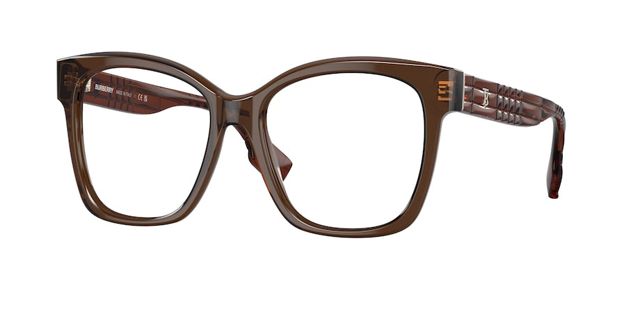 Burberry SYLVIE BE2363F Square Eyeglasses  3986-BROWN 53-17-140 - Color Map brown