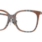 Burberry LOUISE BE2367F Square Eyeglasses  3966-CHECK BROWN 54-17-140 - Color Map brown
