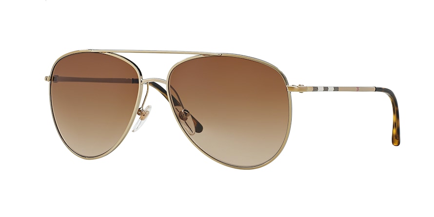 Burberry BE3072 Pilot Sunglasses  114513-BURBERRY GOLD 57-14-135 - Color Map gold