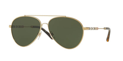 Burberry BE3092QF Pilot Sunglasses  114571-LIGHT GOLD 60-13-140 - Color Map gold