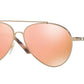 Burberry BE3092QF Pilot Sunglasses  12437J-GOLD 60-13-140 - Color Map gold