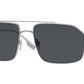 Burberry WEBB BE3130 Rectangle Sunglasses  100587-SILVER 59-17-145 - Color Map silver