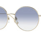 Burberry PIPPA BE3132 Round Sunglasses  110919-LIGHT GOLD 58-19-140 - Color Map gold