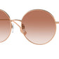 Burberry PIPPA BE3132 Round Sunglasses  133713-ROSE GOLD 58-19-140 - Color Map pink