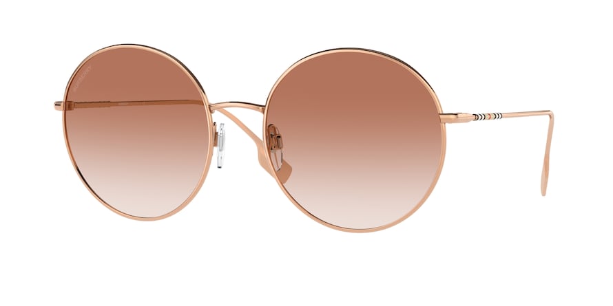 Burberry PIPPA BE3132 Round Sunglasses  133713-ROSE GOLD 58-19-140 - Color Map pink