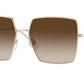 Burberry DAPHNE BE3133 Square Sunglasses  110913-LIGHT GOLD 58-16-140 - Color Map gold