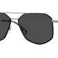 Burberry OZWALD BE3139 Irregular Sunglasses  114487-RUTHENIUM/BLACK 58-15-150 - Color Map black