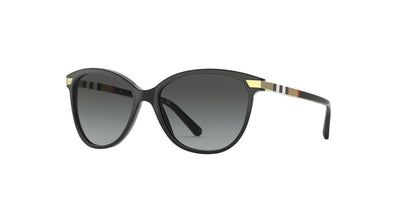 Burberry BE4216 Cat Eye Sunglasses  3001T3-BLACK 57-16-140 - Color Map black