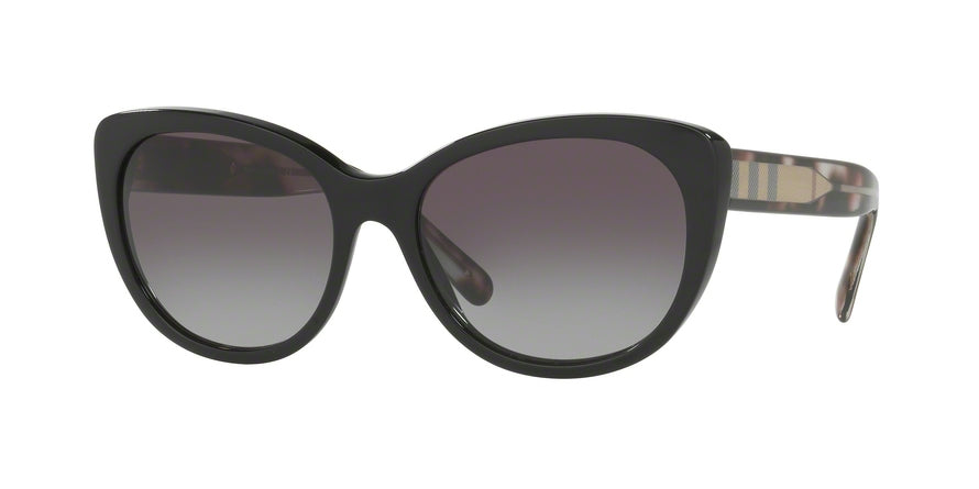 Burberry BE4224 Cat Eye Sunglasses  30018G-BLACK 56-17-140 - Color Map black