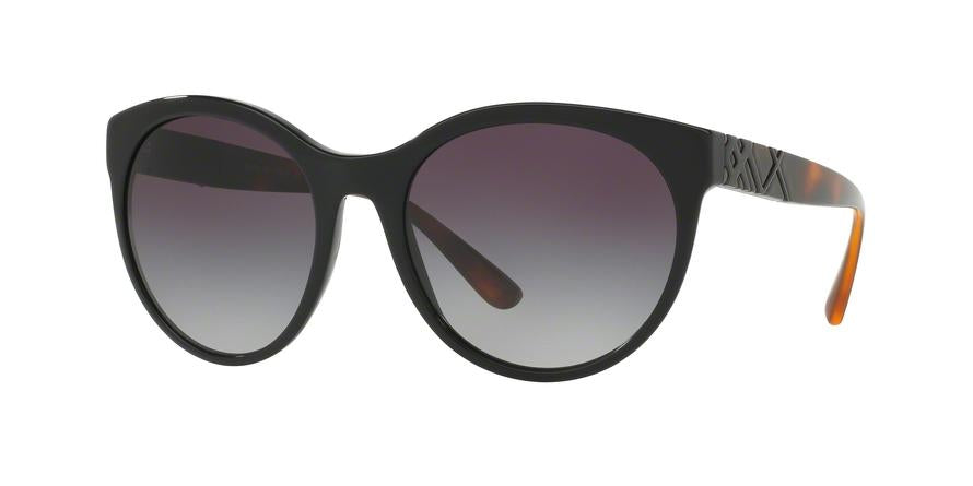 Burberry BE4236F Round Sunglasses  30018G-BLACK 56-19-140 - Color Map black