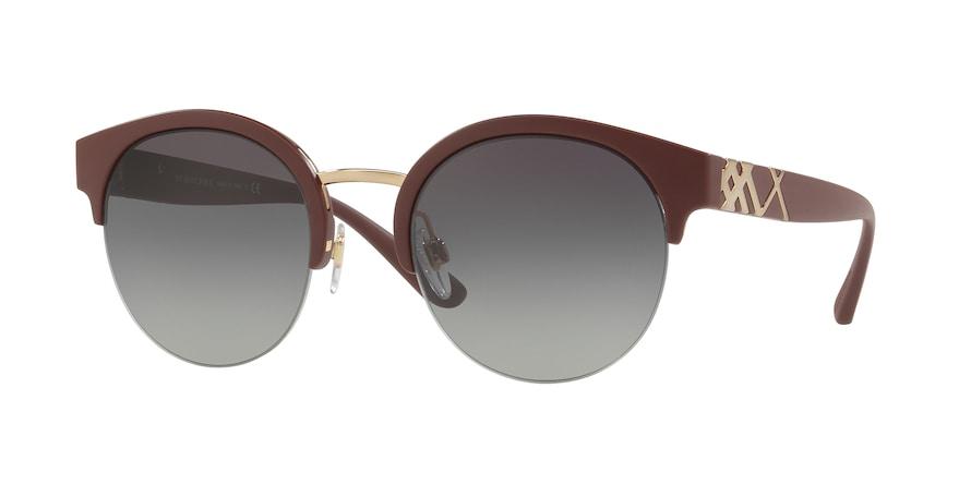 Burberry BE4241 Round Sunglasses  364311-MATTE BORDEAUX/GOLD 52-22-140 - Color Map bordeaux