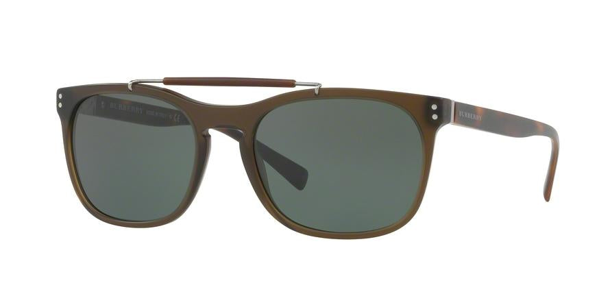 Burberry BE4244F Square Sunglasses  361671-MATTE GREEN 56-19-145 - Color Map green