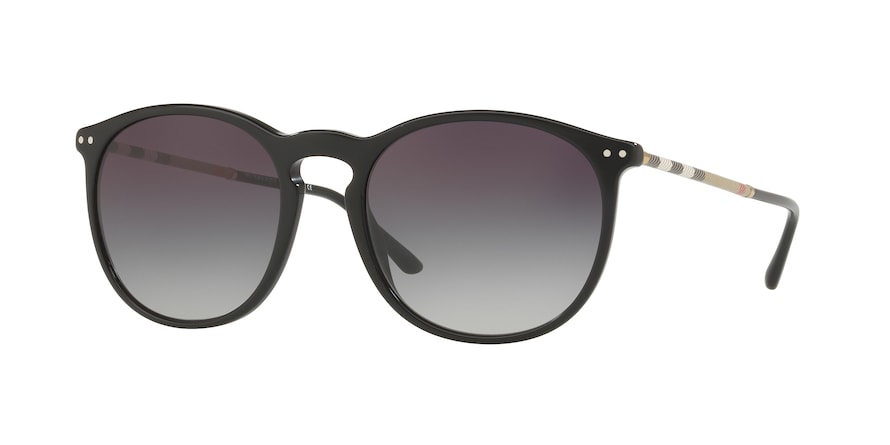 Burberry BE4250QF Phantos Sunglasses  30018G-BLACK 54-19-145 - Color Map black