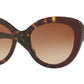 Burberry BE4253 Round Sunglasses  365513-TOP BORDEAUX ON DARK HAVANA 54-21-140 - Color Map bordeaux