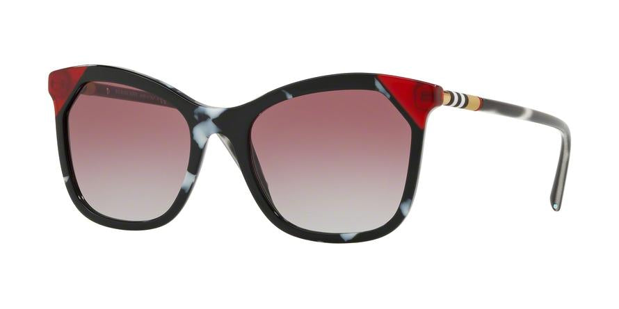 Burberry BE4263F Square Sunglasses  370990-BLACK/TORTOISE WHITE/RED 54-19-140 - Color Map black