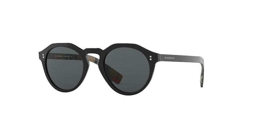 Burberry BE4280 Round Sunglasses  377381-BLACK 50-22-145 - Color Map black