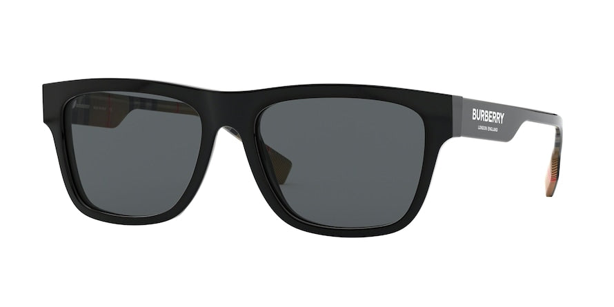 Burberry BE4293F Square Sunglasses  377381-BLACK 56-17-145 - Color Map black