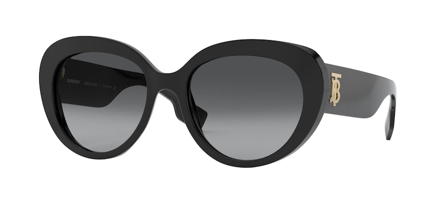 Burberry ROSE BE4298 Cat Eye Sunglasses  3001T3-BLACK 54-18-140 - Color Map black