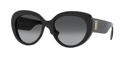 Burberry ROSE BE4298 Cat Eye Sunglasses  3001T3-BLACK 54-18-140 - Color Map black