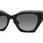 Burberry BE4299F Butterfly Sunglasses  382911-TOP BLACK ON CHARCOAL CHECK 52-20-140 - Color Map black