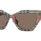 Burberry BE4299F Butterfly Sunglasses  383273-TOP TRANSP ON VINTAGE CHECK 52-20-140 - Color Map multi