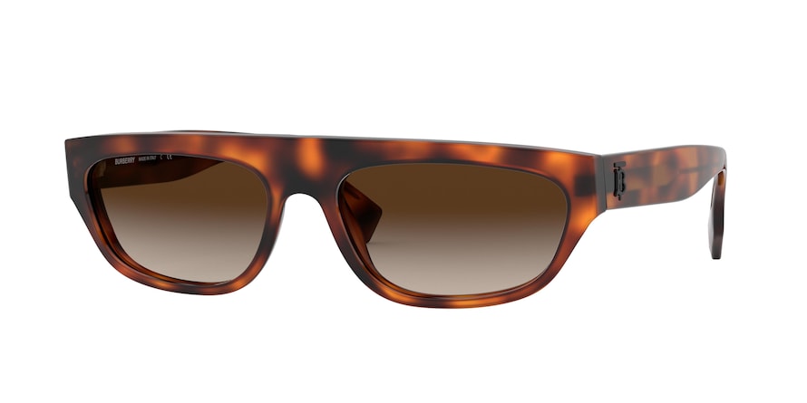 Burberry BOW BE4301 Rectangle Sunglasses  331613-LIGHT HAVANA 57-17-140 - Color Map havana