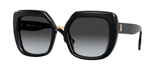 Burberry CHARLOTTE BE4315F Square Sunglasses  3001T3-BLACK 53-21-140 - Color Map black