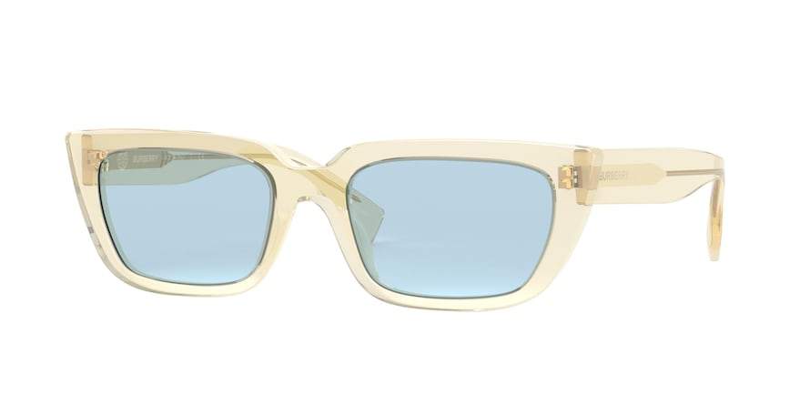 Burberry BE4321 Rectangle Sunglasses  387980-TRANSPARENT YELLOW 52-19-140 - Color Map yellow