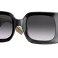 Burberry DELILAH BE4327 Square Sunglasses  37578G-BLACK 51-23-140 - Color Map black