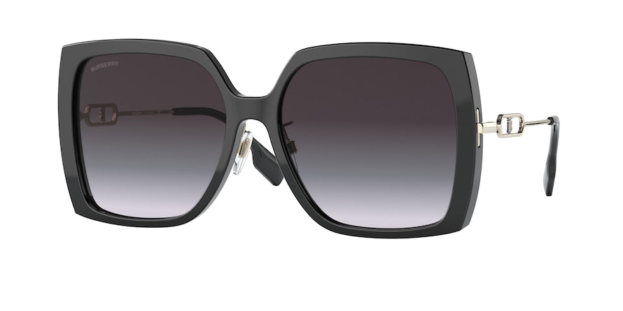 Burberry LUNA BE4332F Square Sunglasses  30018G-BLACK 57-16-140 - Color Map black