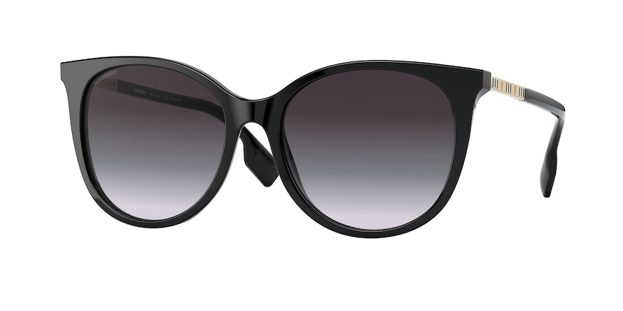 Burberry ALICE BE4333F Cat Eye Sunglasses  30018G-BLACK 55-17-140 - Color Map black