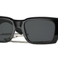 Burberry POPPY BE4336 Rectangle Sunglasses  392887-BLACK 53-19-140 - Color Map black