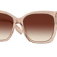 Burberry RUTH BE4345 Square Sunglasses  335813-PEACH 54-17-140 - Color Map light brown