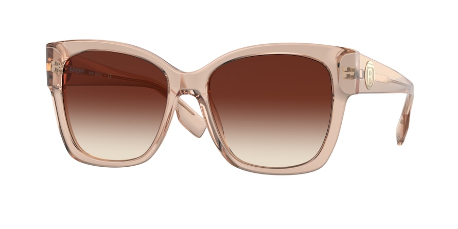 Burberry RUTH BE4345 Square Sunglasses  335813-PEACH 54-17-140 - Color Map light brown