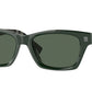 Burberry KENNEDY BE4357 Rectangle Sunglasses  398771-GREEN 53-17-145 - Color Map green