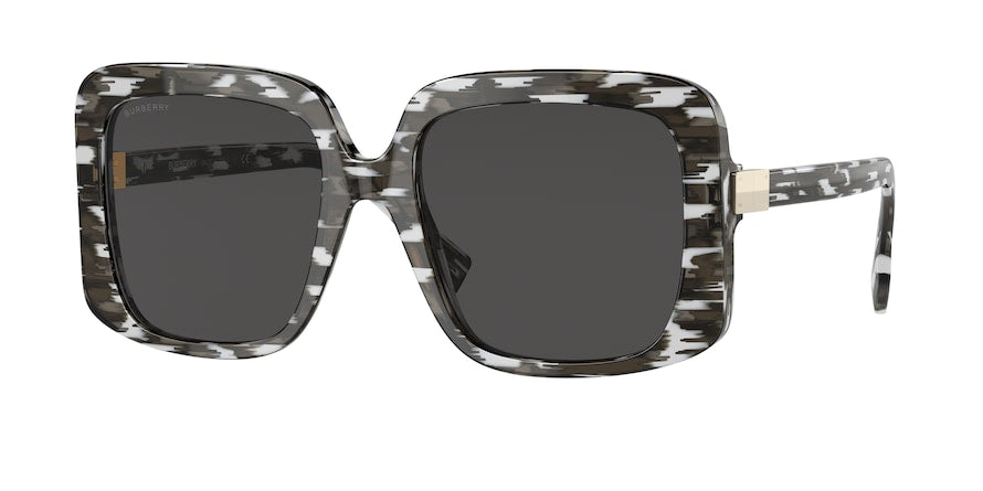 Burberry PENELOPE BE4363 Square Sunglasses  397887-WHITE/BLACK 55-19-140 - Color Map black