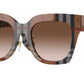Burberry KITTY BE4364F Square Sunglasses  396713-CHECK BROWN 51-21-145 - Color Map brown