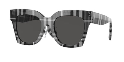 Burberry KITTY BE4364F Square Sunglasses  399487-CHECK WHITE/BLACK 51-21-145 - Color Map black