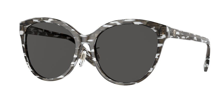 Burberry BETTY BE4365F Cat Eye Sunglasses  397887-WHITE/BLACK 57-17-140 - Color Map black