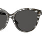 Burberry BETTY BE4365 Cat Eye Sunglasses  397887-WHITE/BLACK 55-18-140 - Color Map black