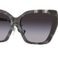 Burberry TAMSIN BE4366F Cat Eye Sunglasses  39838G-TOP CHECK/GREY HAVANA 55-16-140 - Color Map grey