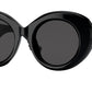 Burberry MARGOT BE4370U Round Sunglasses  300187-BLACK 49-22-140 - Color Map black