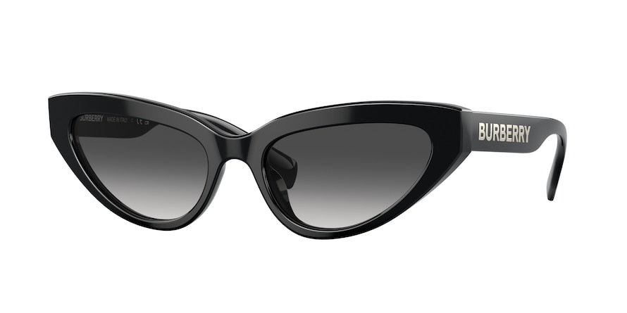 Burberry DEBBIE BE4373U Cat Eye Sunglasses  30018G-BLACK 54-18-140 - Color Map black
