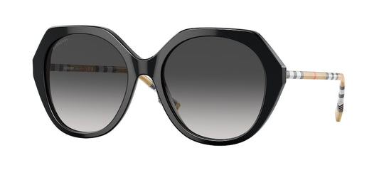 Burberry VANESSA BE4375F Irregular Sunglasses  38538G-BLACK 57-18-140 - Color Map black