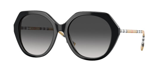 Burberry VANESSA BE4375 Irregular Sunglasses  38538G-BLACK 55-18-140 - Color Map black