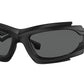 Burberry MARLOWE BE4384 Irregular Sunglasses  346487-BLACK 62-19-125 - Color Map black