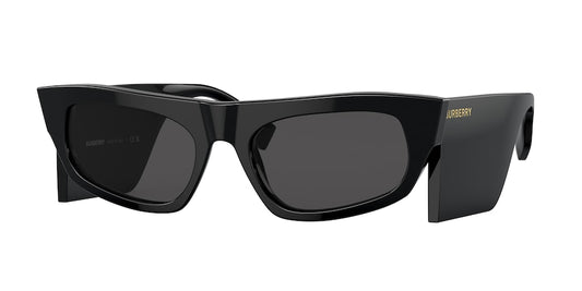 Burberry PALMER BE4385 Irregular Sunglasses  300187-BLACK 55-19-140 - Color Map black